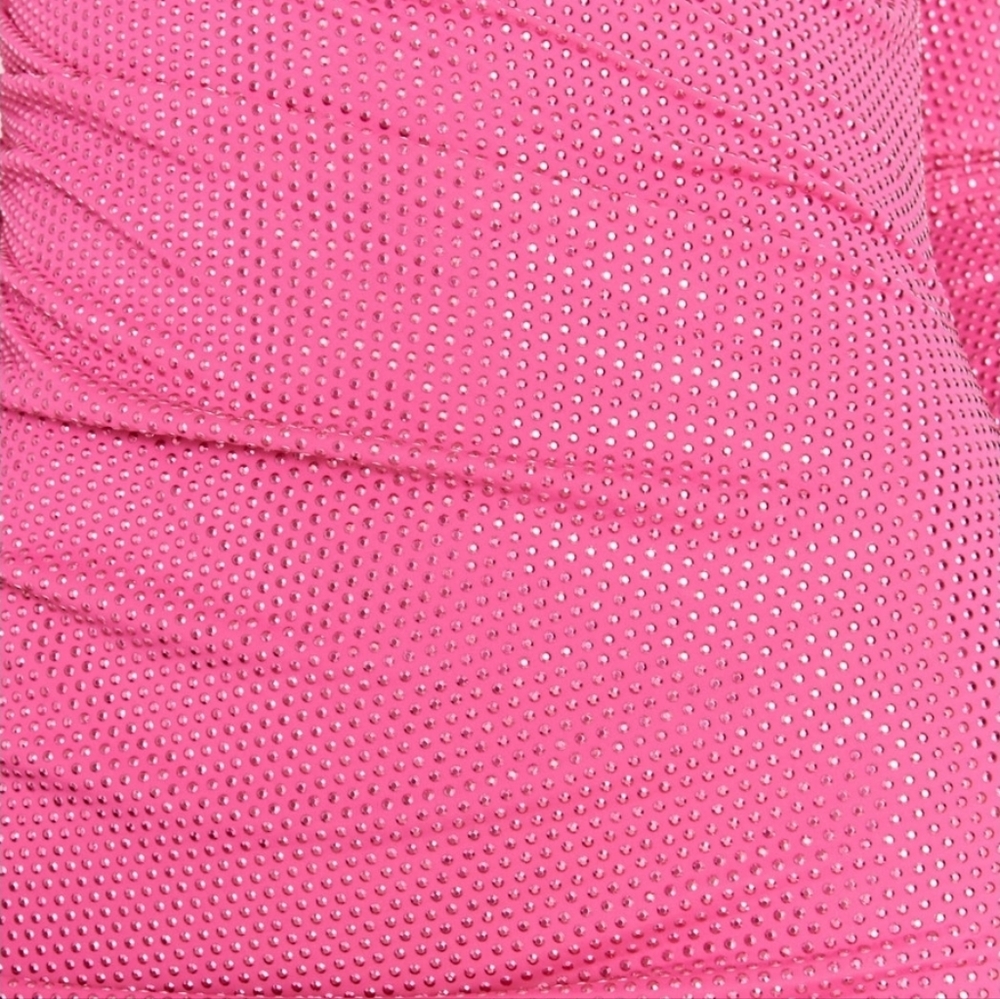 Cult Gaia Nicole Dress in Dragonfruit Cut Out Asymmetrical Mini Dress XS - Picture 12 of 16